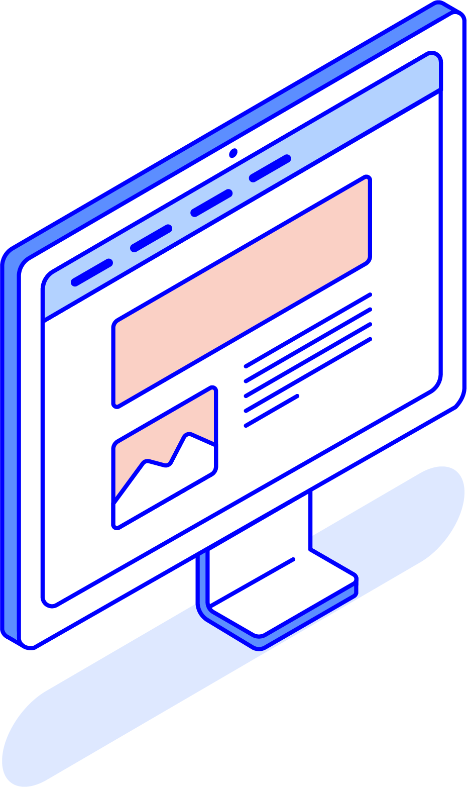 Illustration creation de site internet : ecran ordinateur